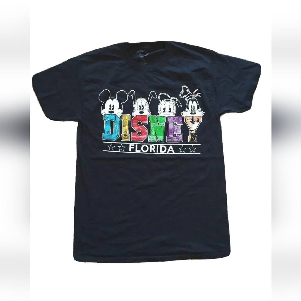 Disney Men's Medium T-Shirt Mickey Mouse and Friends Orlando Florida 100% Cotton